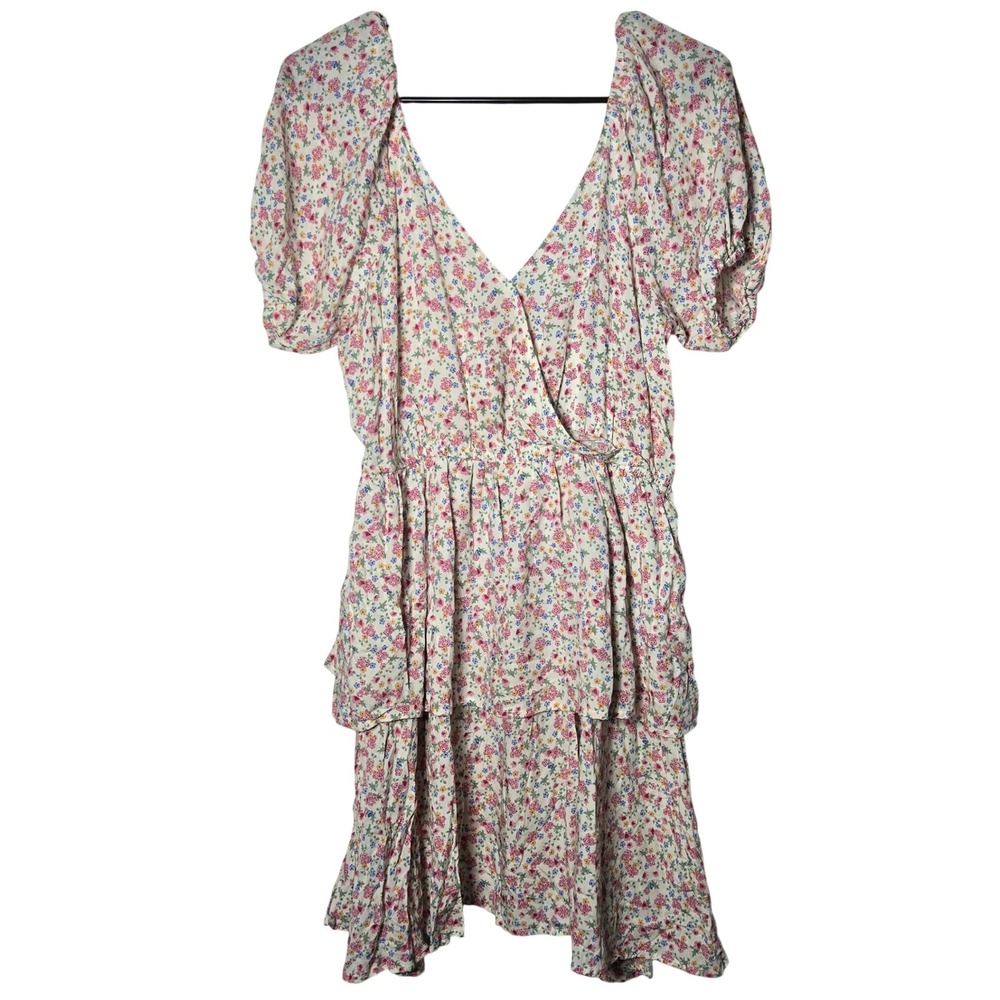 Sweet Lemon‎ Floral Tiered Mini Dress Medium Ditsy Cottage Romantic Coquette NWT